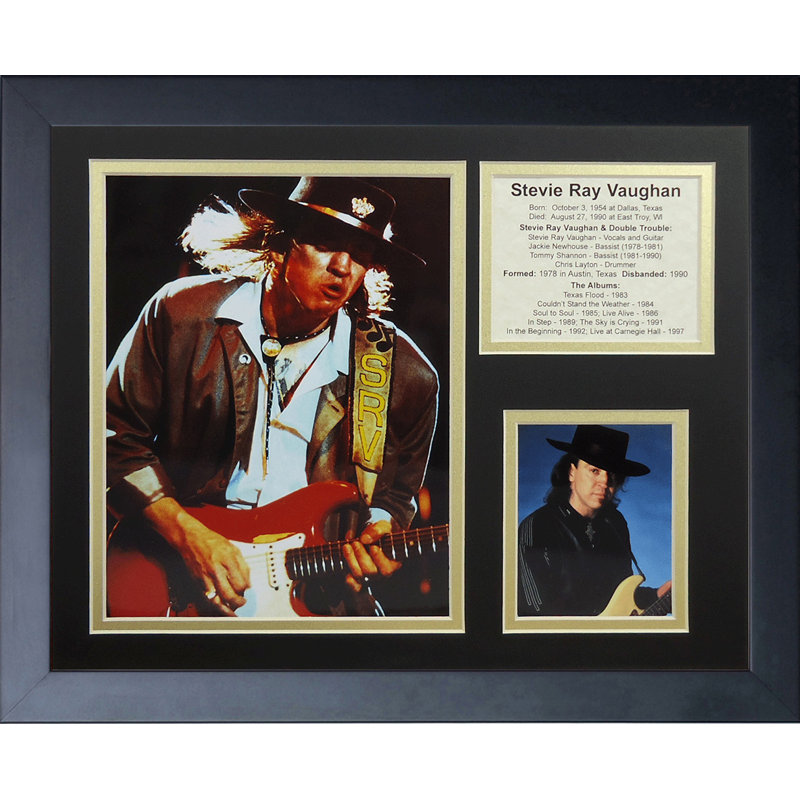 Legends Never Die Stevie Ray Vaughan II Framed Memorabilia